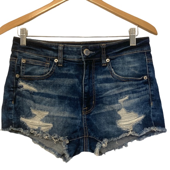 American Eagle Outfitters Pants - American Eagle jean shorts 6 high rise shortie distressed